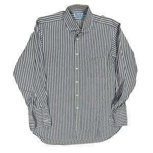 Hilditch & Key Dress Shirt French Cuffs Striped Made in Britain 43 17 XL